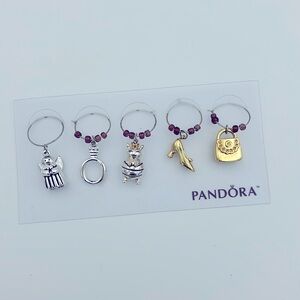 Pandora Wine Glass Charms NWT